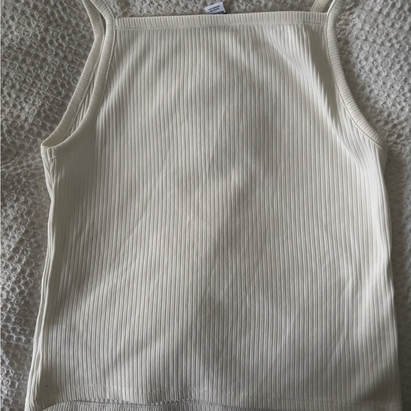 Old Navy White Ribbed High Neck Tank Top NWT - Picture 2 of 4
